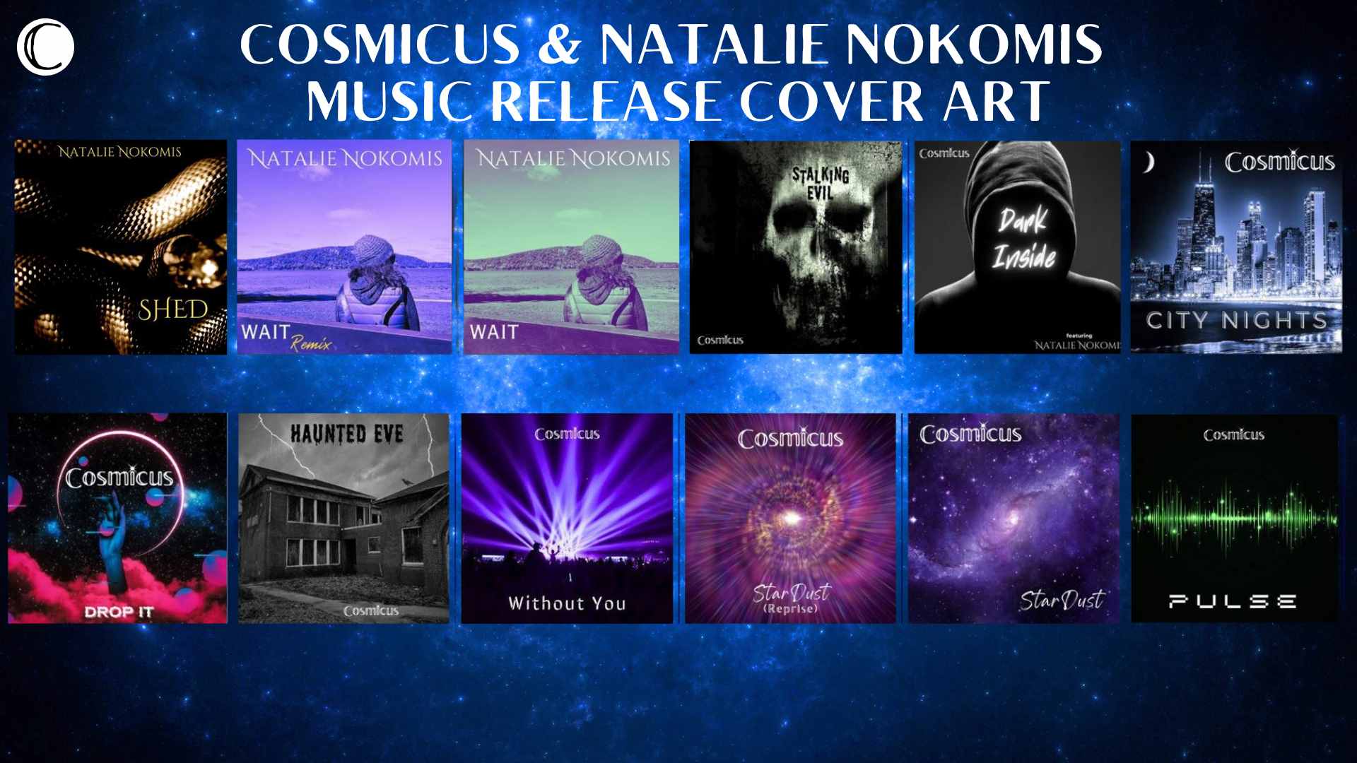 Cosmicus & Natalie Release cover art - How Indie Musicians can use Canva